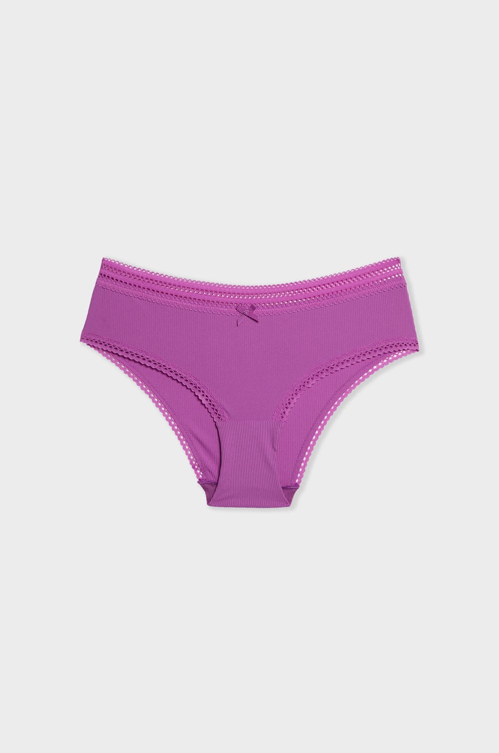 Microfiber Cheeky Panty With Lace Details;${refinementColor}