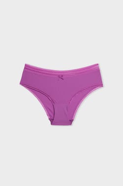 Microfiber Cheeky Panty With Lace Details;${refinementColor}