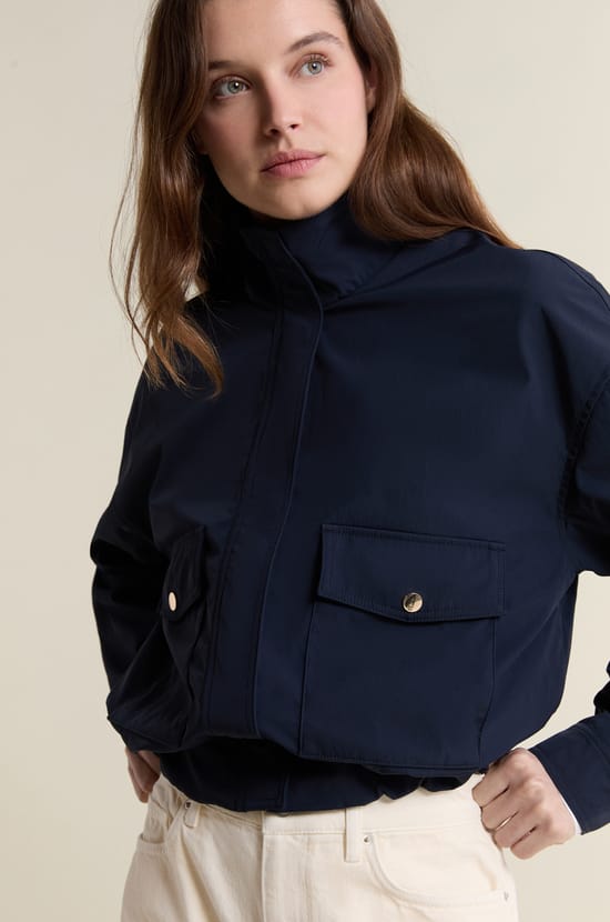 High Neck Jacket;${refinementColor}