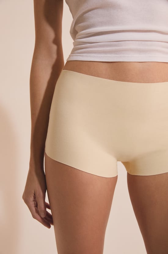 Seamless Cotton Boyshorts;${refinementColor}