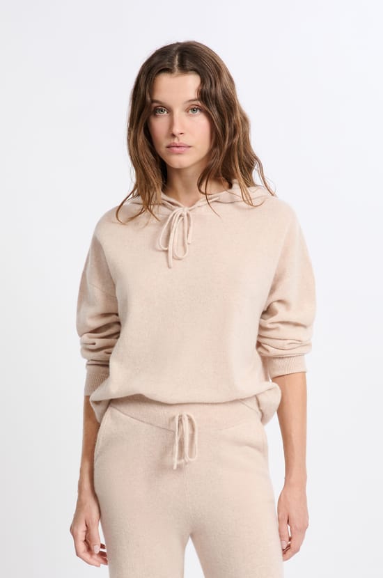 Pull à capuche en cachemire;${refinementColor}