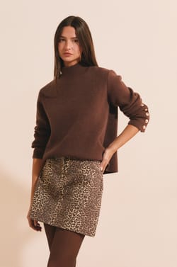 Pull manches longues avec d&eacute;tails boutons;${refinementColor}