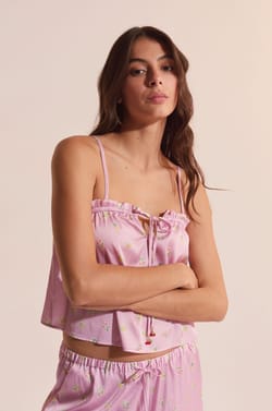 Crop top &agrave; motifs;${refinementColor}