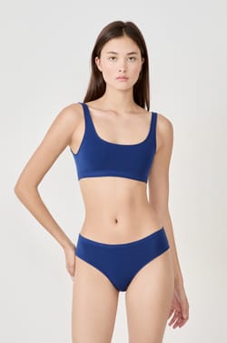 Reversible bralette in stretchy organic cotton;${refinementColor}