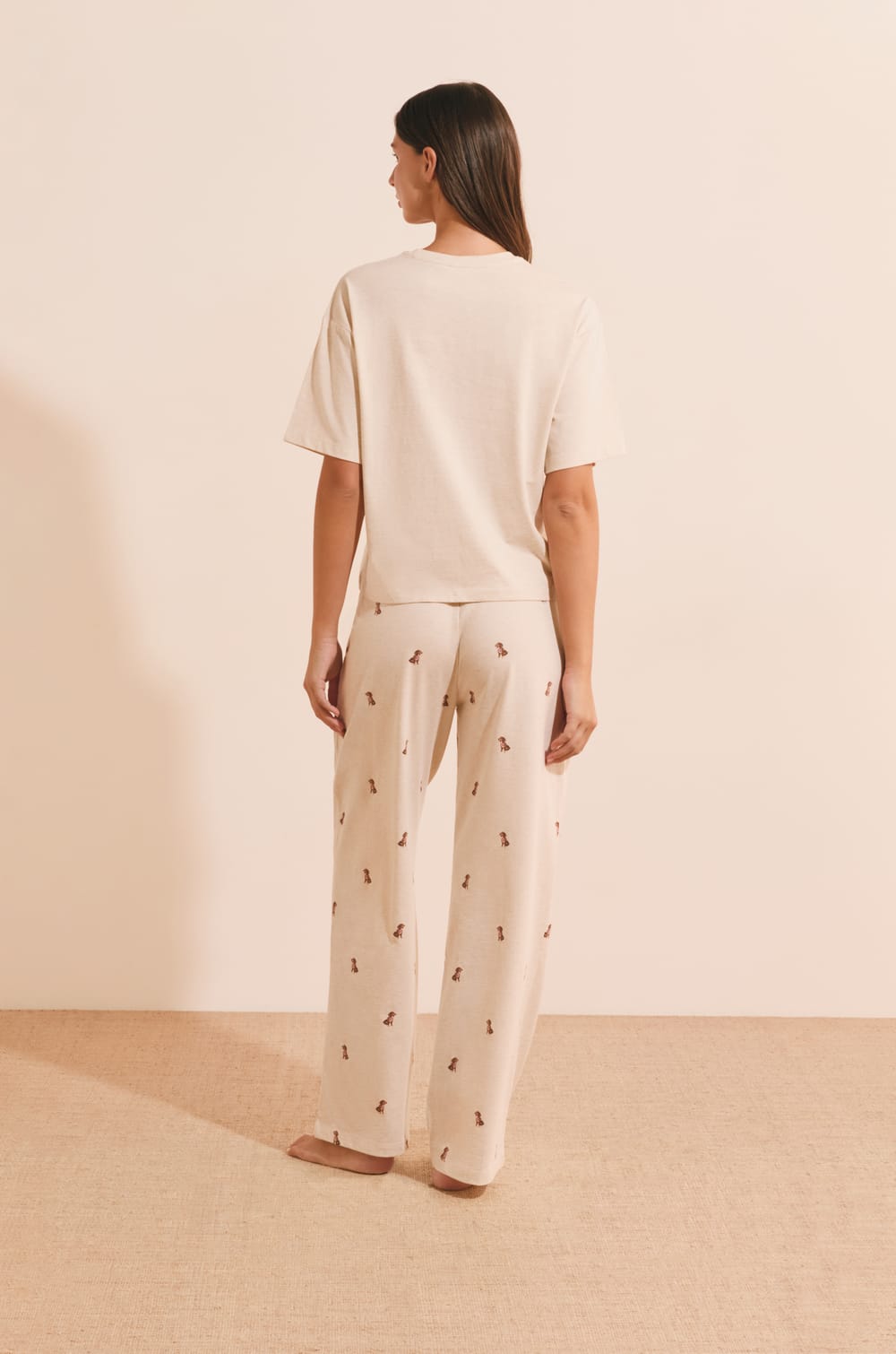 Ensemble de pyjama 2 pi&egrave;ces &agrave; motifs chiens;${refinementColor}