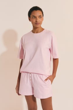 T-shirt de pyjama manches courtes en coton;${refinementColor}
