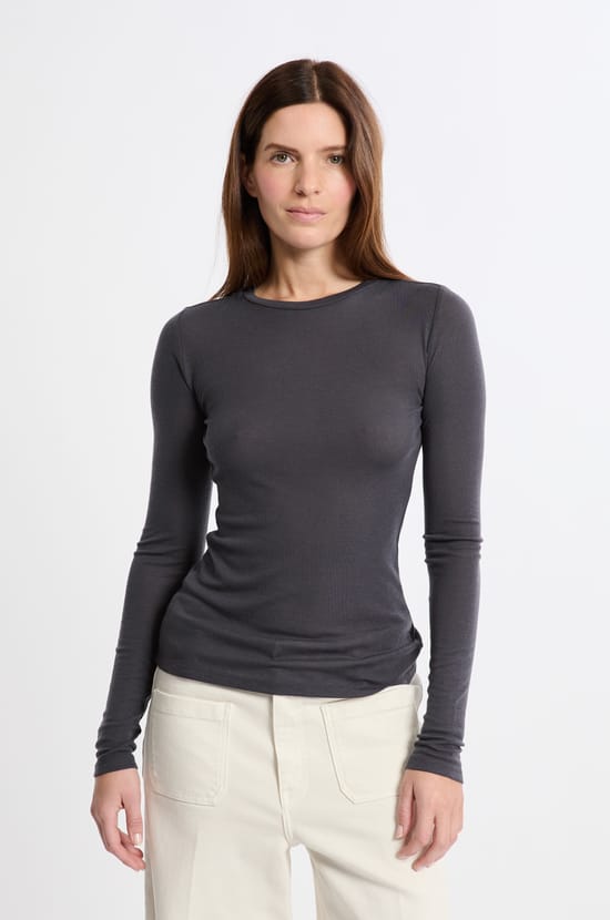 T-shirt thermique col roulé avec laine;${refinementColor}