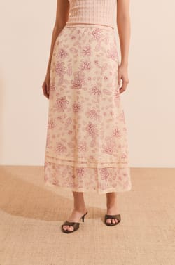 Jupe longue &agrave; motifs;${refinementColor}