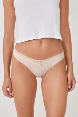 V-Shape Tanga With Lace Details;${refinementColor}