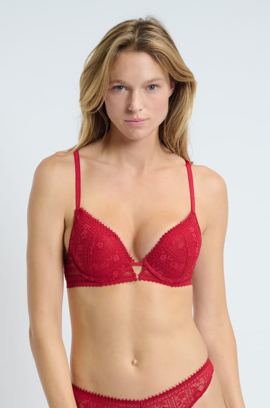 Soutien-gorge N.2 - Le push-up plongeant en dentelle;${refinementColor}