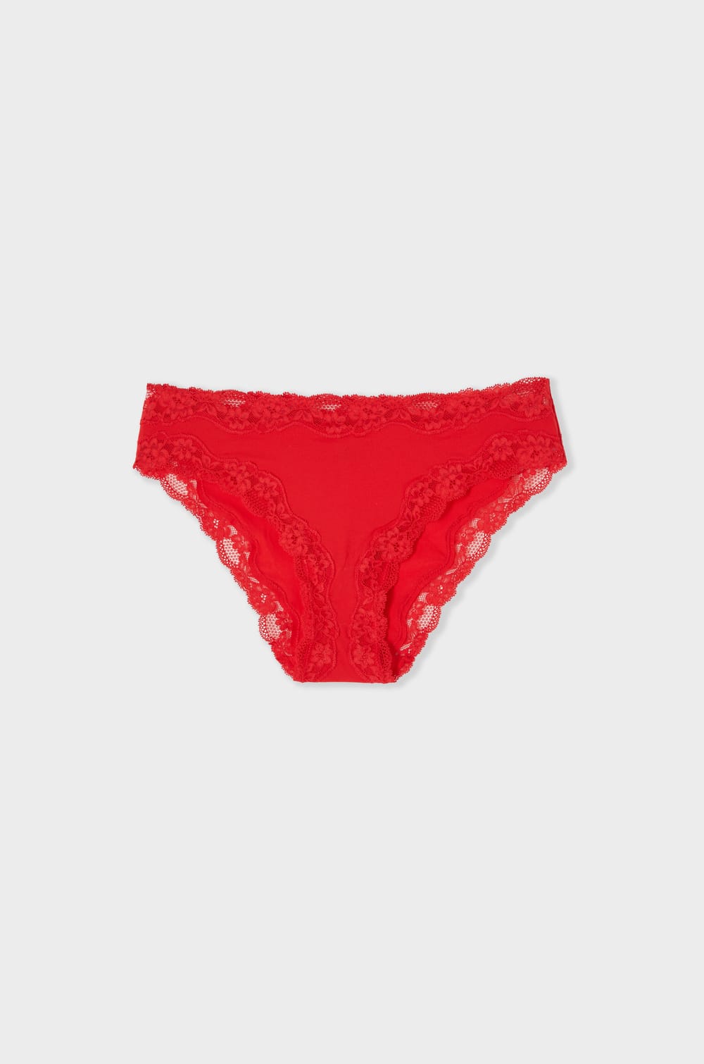Culotte en microfibre avec d&eacute;tails en dentelle;${refinementColor}