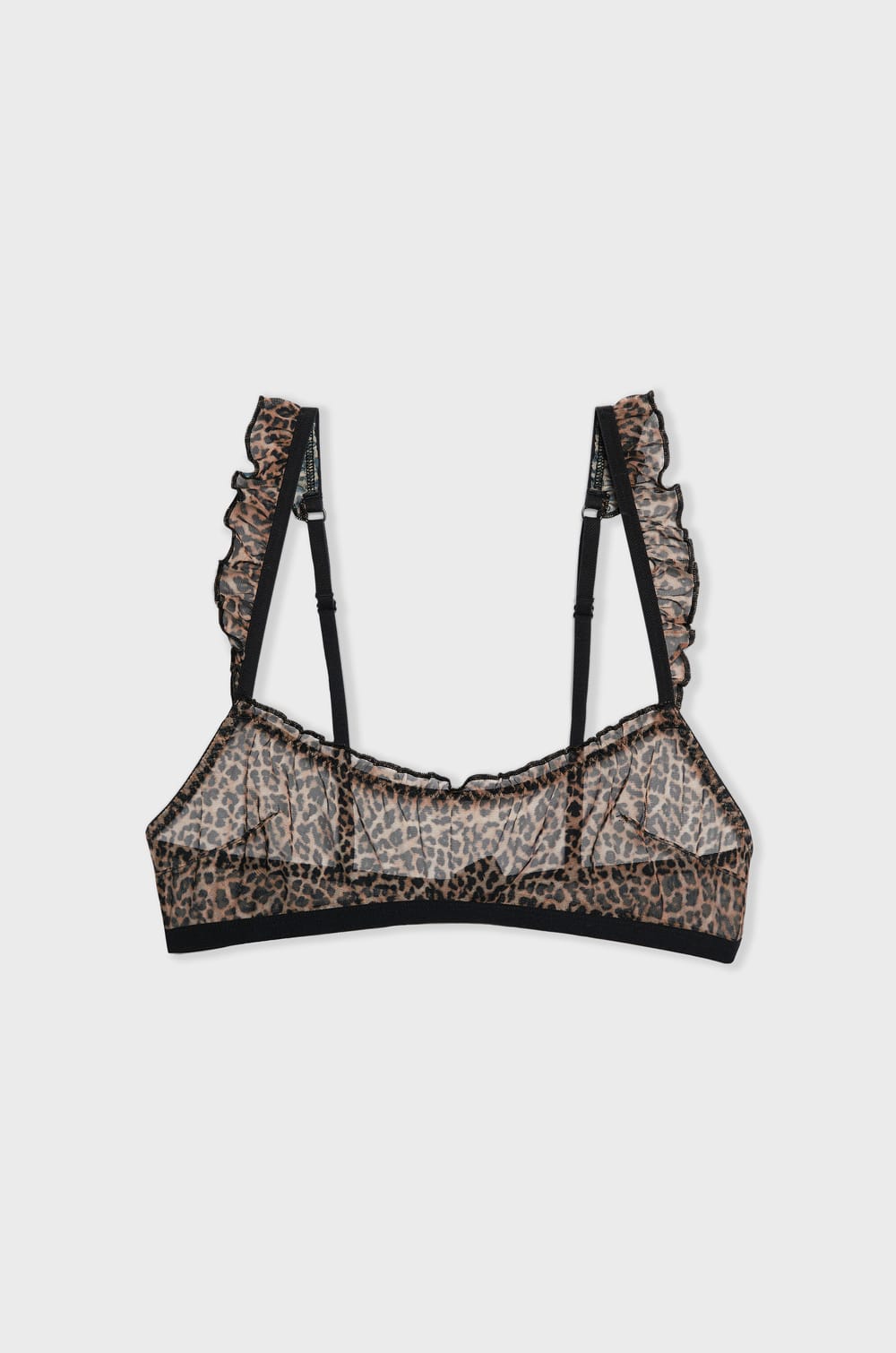 Leopard Tulle Bralette;${refinementColor}