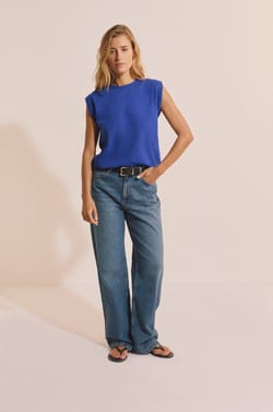 Sleeveless Cotton T-shirt;${refinementColor}