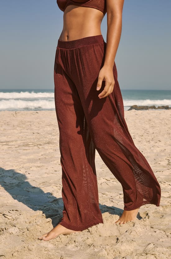 Pantalon fluide paillet&eacute;;${refinementColor}