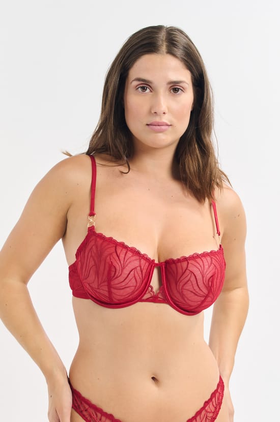 Bra No.9 - Balconette in Floral Embroidery;${refinementColor}