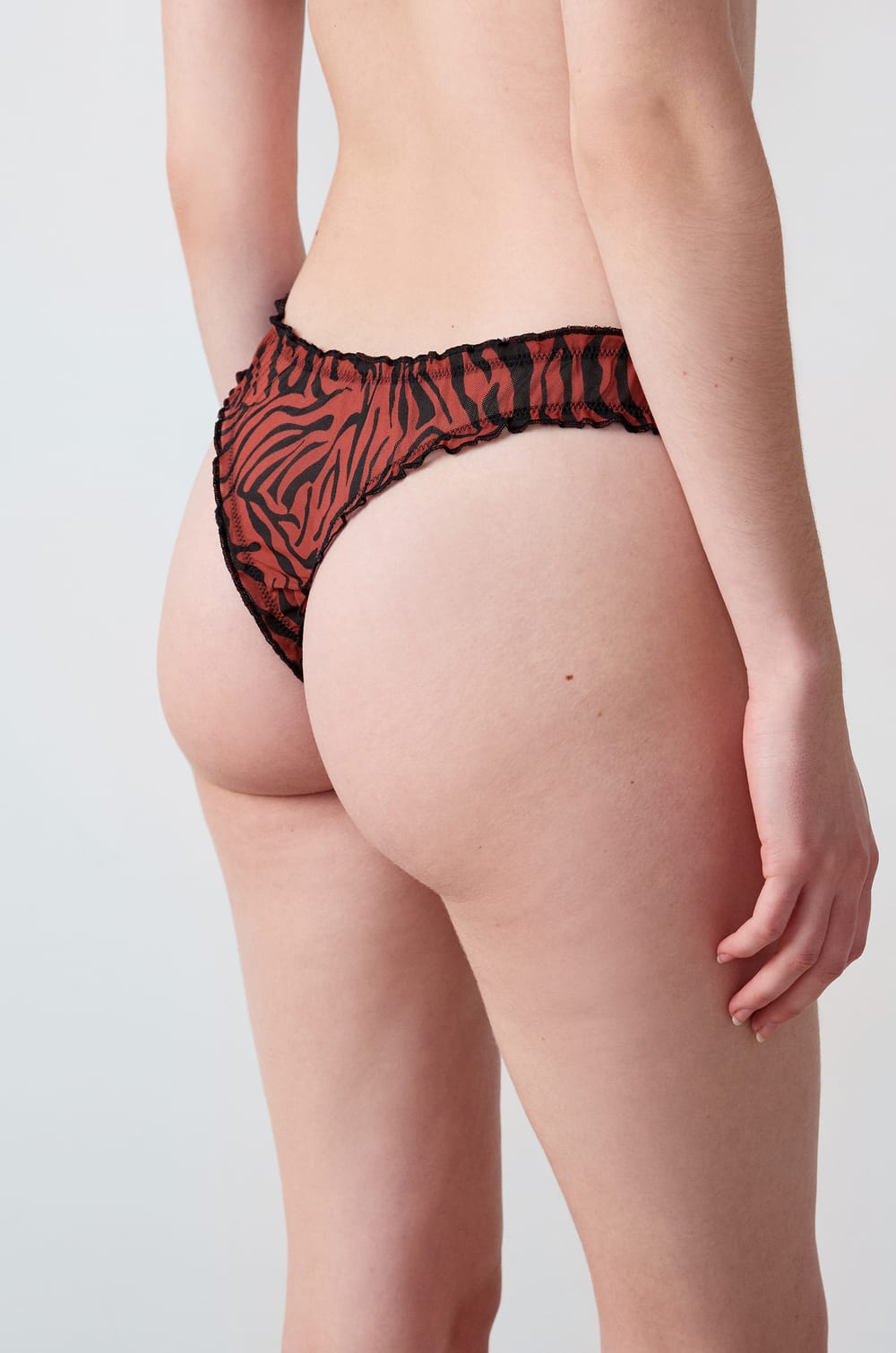 Lot de 3 tangas bloomer en tulle et dentelle;${refinementColor}