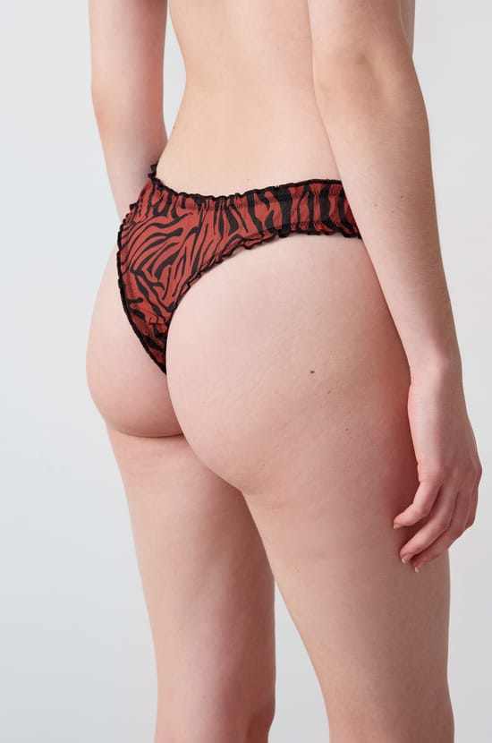 Lot de 3 tangas bloomer en tulle et dentelle;${refinementColor}