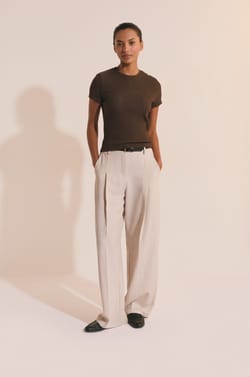 Ribbed Cotton T-shirt;${refinementColor}