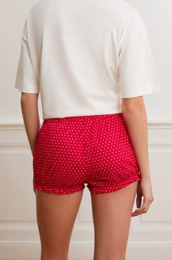 Polka Dot Bloomer Shorts With Cotton;${refinementColor}