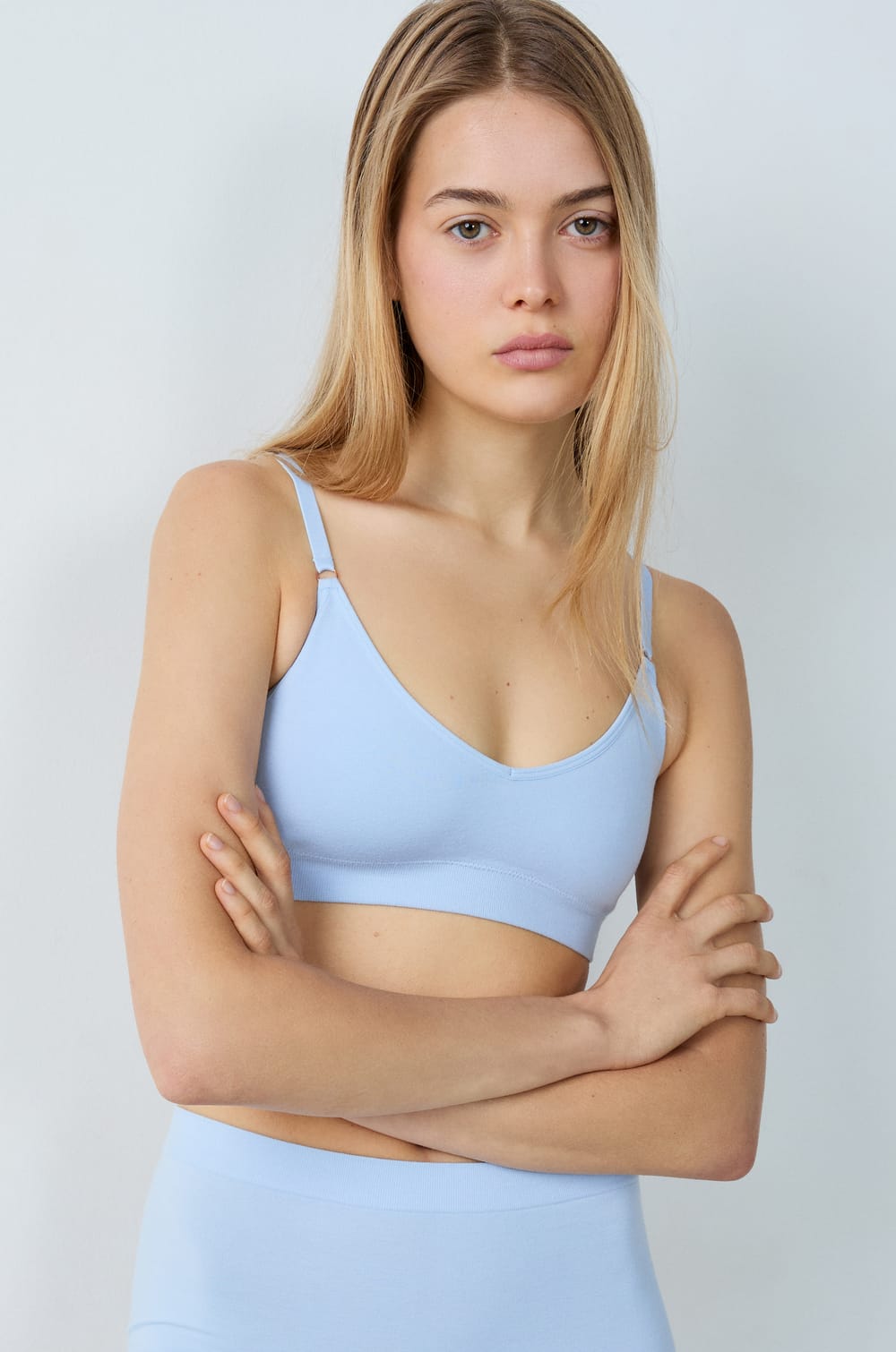 Soutien-gorge brassi&egrave;re sans coutures en coton biologique;${refinementColor}
