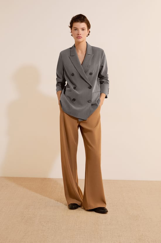 Veste blazer &agrave; rayures;${refinementColor}