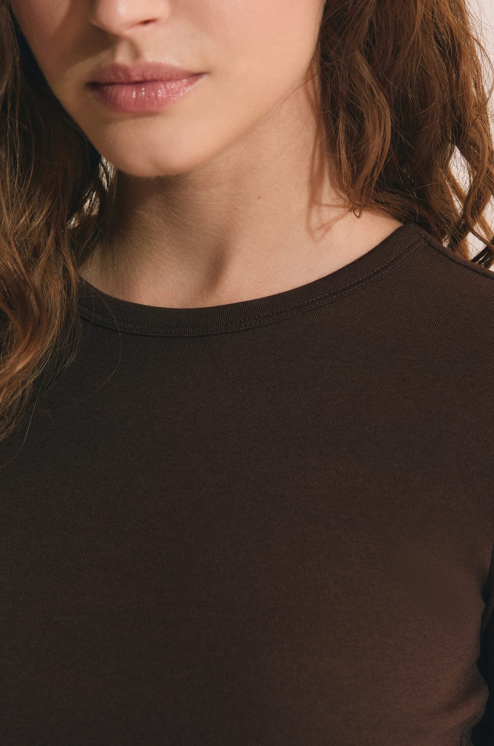 T-shirt manches courtes avec coton modal;${refinementColor}