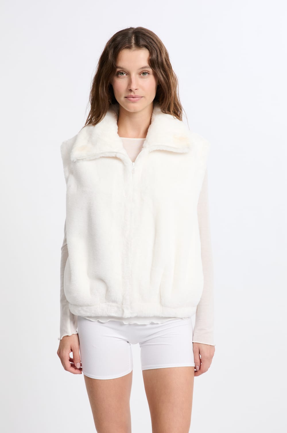 Gilet sans manches effet polaire;${refinementColor}