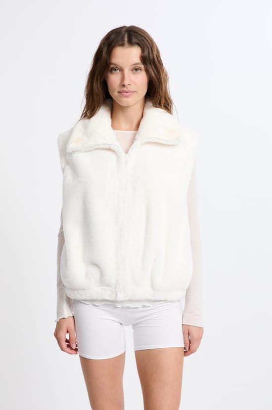 Gilet sans manches effet polaire;${refinementColor}