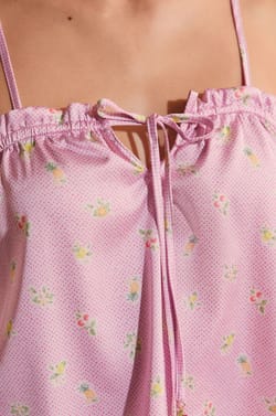 Crop top &agrave; motifs;${refinementColor}