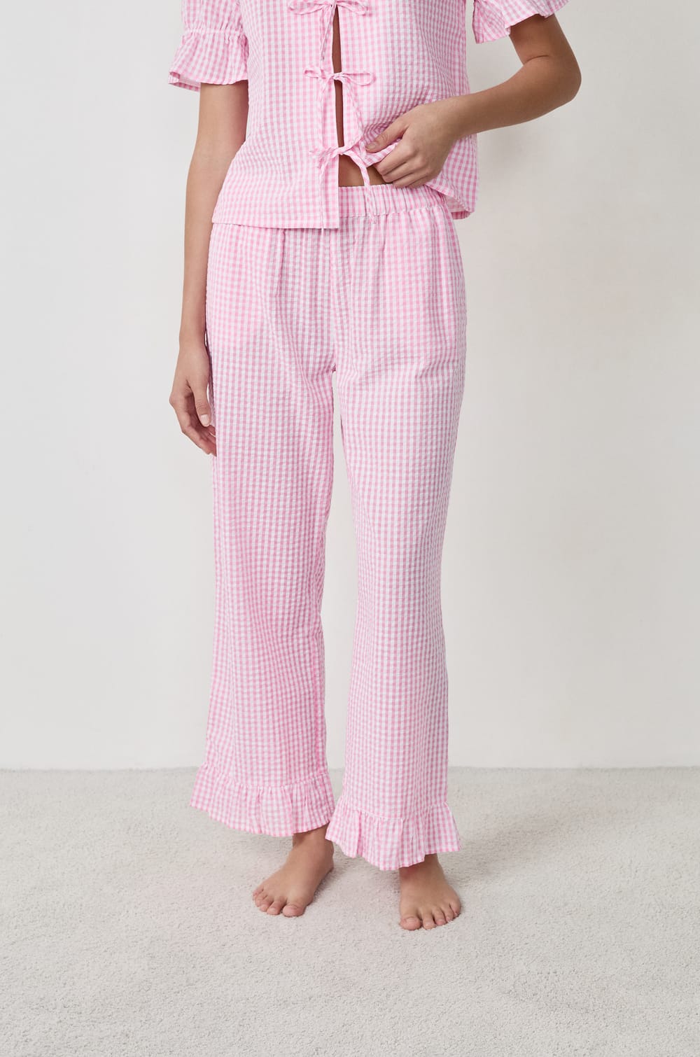 Pantalon de pyjama en coton;${refinementColor}