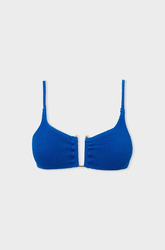 Haut de maillot de bain brassi&egrave;re extensible avec bijou m&eacute;tallique;${refinementColor}