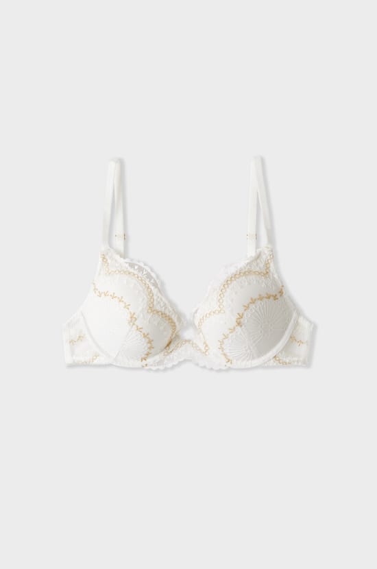 Bra N.2 - The Plunge Push-up Bra with Iridescent Embroidery Effect;${refinementColor}