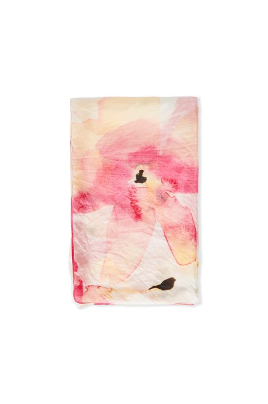 Foulard en soie &agrave; motifs;${refinementColor}