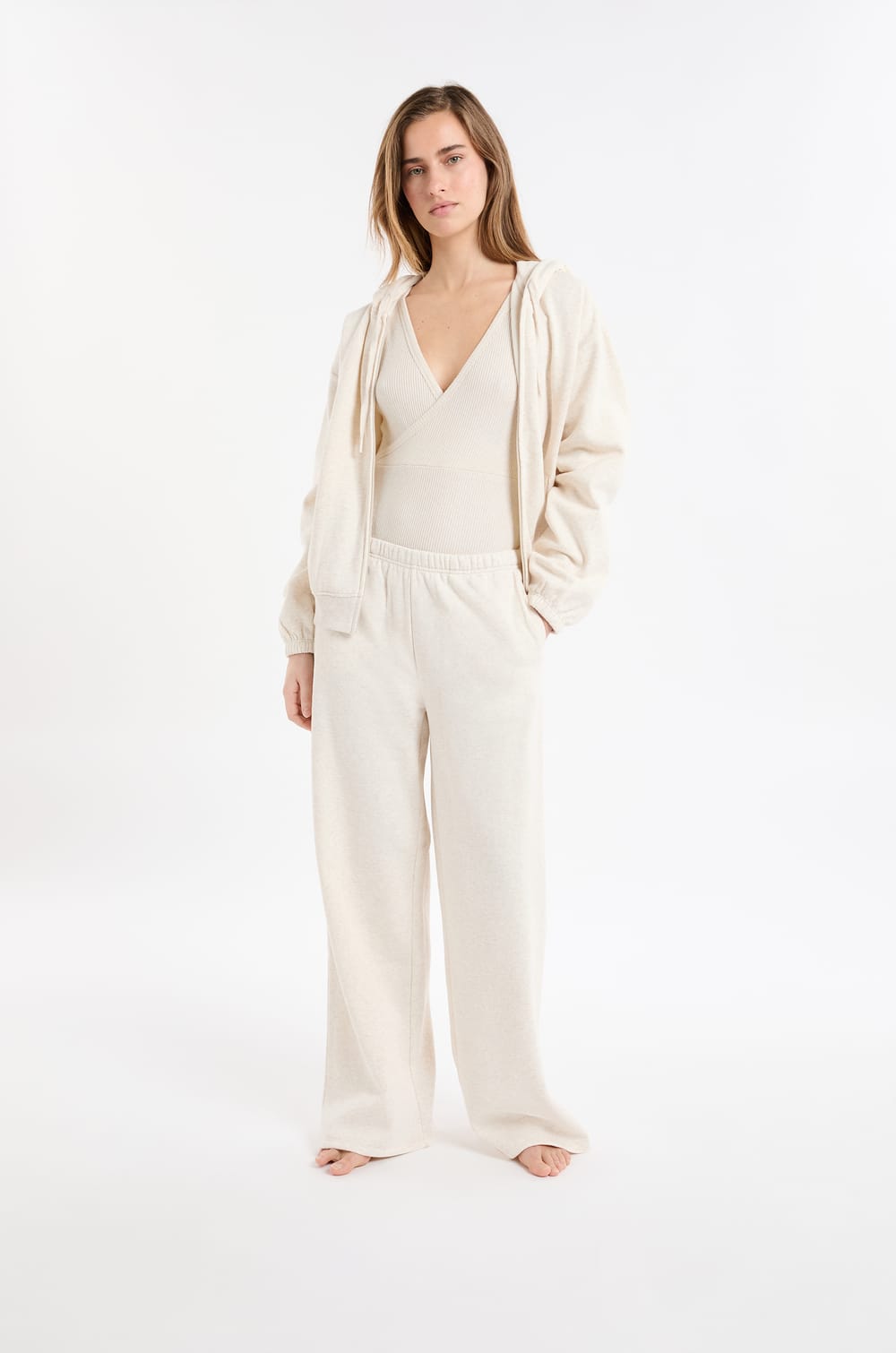 Pantalon de pyjama taille élastiquée avec coton;${refinementColor}