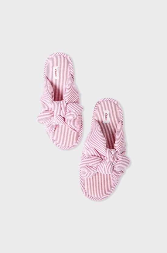 Zapatillas abiertas de rayas;${refinementColor}