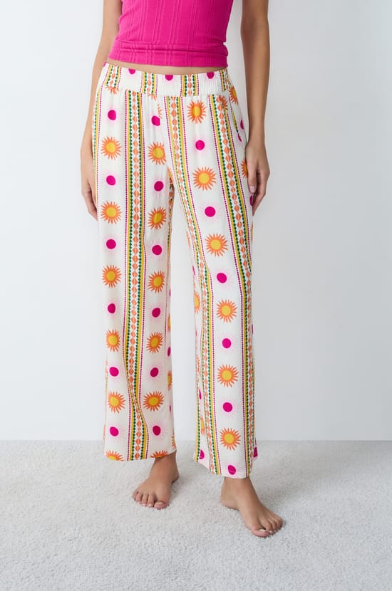 Pantalón de pijama estampado;${refinementColor}
