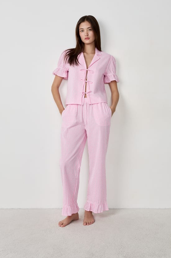 Pantalon de pyjama en coton;${refinementColor}