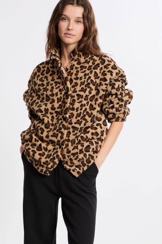 Veste à motifs effet polaire;${refinementColor}