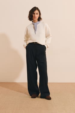 Pull avec lien &agrave; nouer avec coton;${refinementColor}