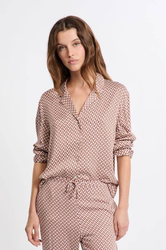 Chemise de pyjama à motifs;${refinementColor}