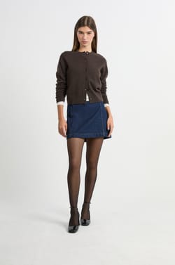 Cashmere cardigan sweater with buttons;${refinementColor}