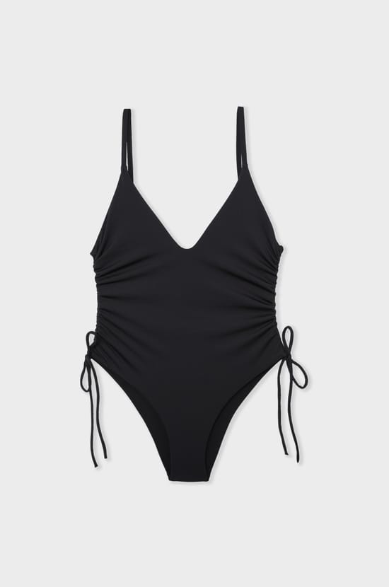 One-Piece Tie Swimsuit;${refinementColor}