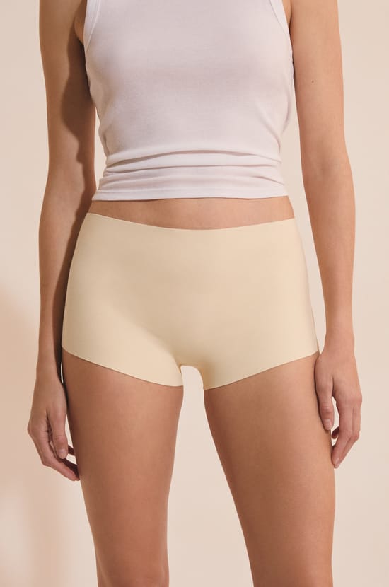 Seamless Cotton Boyshorts;${refinementColor}