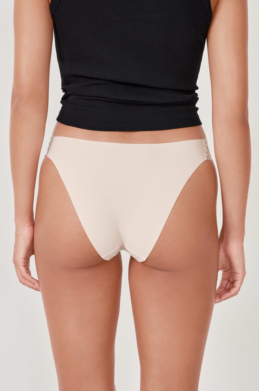 Microfiber And Lace Bikini;${refinementColor}