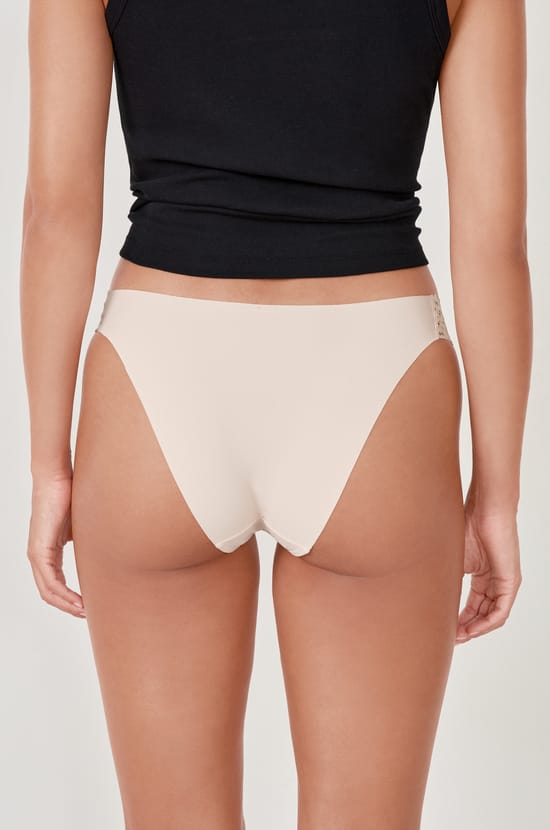 Microfiber And Lace Bikini;${refinementColor}