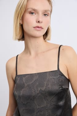 Caraco satiné à imprimé serpent;${refinementColor}