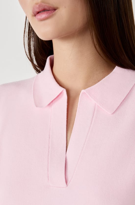 Sleeveless Polo Collar Sweater;${refinementColor}