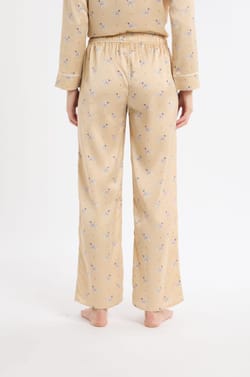 Pantalon de pyjama en satin à motifs chiens;${refinementColor}