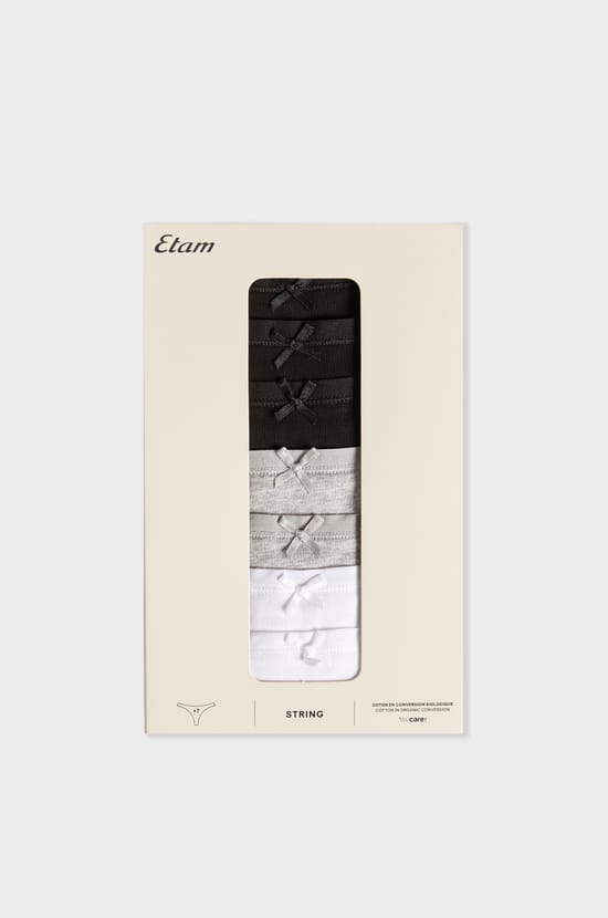 Lot de 7 strings en coton;${refinementColor}