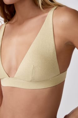 Iridescent Wireless Triangle Foulard Bikini Top;${refinementColor}